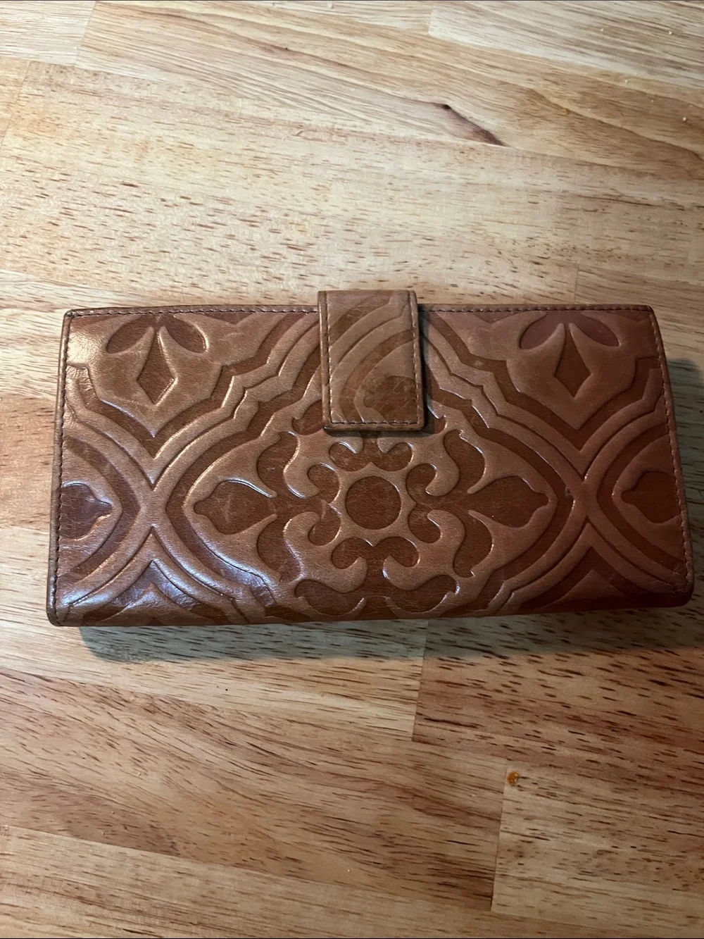 HOBO Embossed Leather Wallet